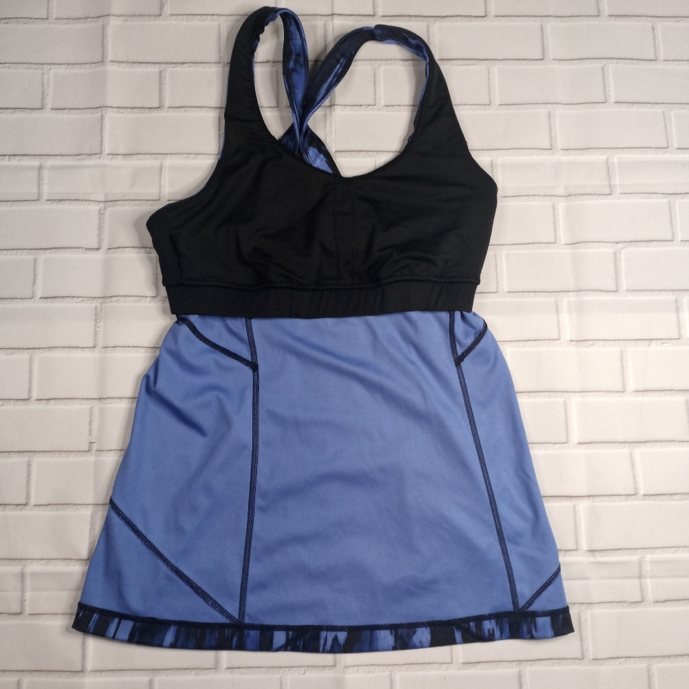 LULULEMON KANTO CATCH ME TANK TOP  PAINTED ANIMAL BLUE SIZE 6. - Picture 9 of 13